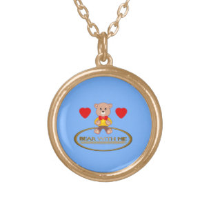 Teddy Bear  Gold Plated Necklace