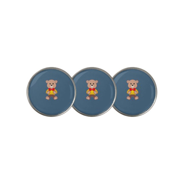 Teddy Bear  Golf Ball Marker (3 Up)