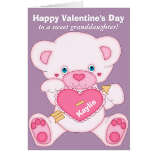 Elegant 70 Granddaughter Valentine Card