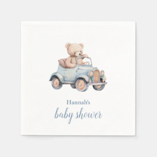 Teddy Bear Grandmillennial Baby Shower Napkins