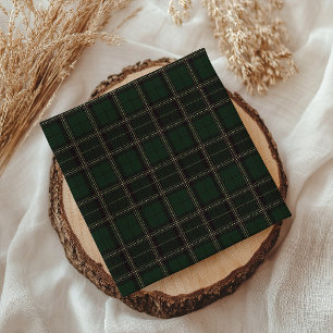 Teddy Bear Green Tartan Baby Shower Napkins