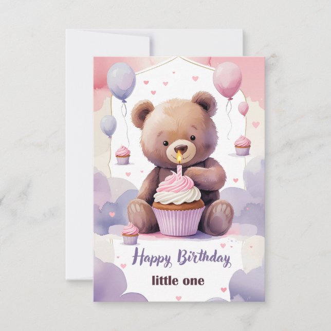 Teddy Bear Greeting Card (Front)