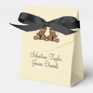Teddy Bear Grooms Wedding Favor Boxes