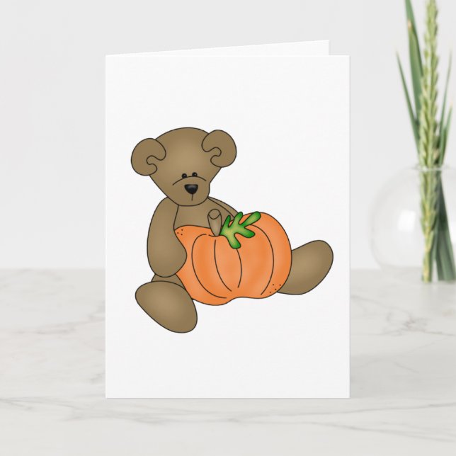 Teddy Bear Halloween Card (Front)