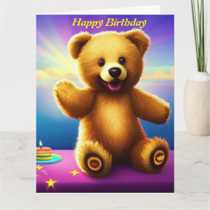Teddy Bear Happy Birthday Card