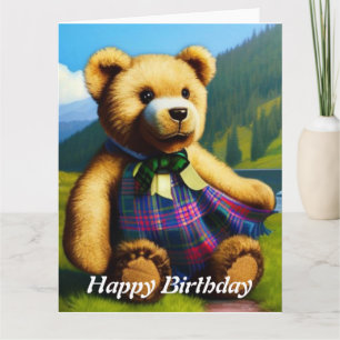 Teddy Bear Happy Birthday Card