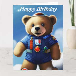 Teddy Bear Happy Birthday Card