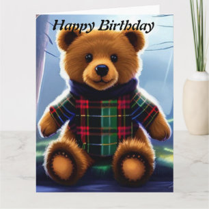 Teddy Bear  Happy Birthday  Card