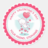 Cute Valentine Teddy Bear Couple Square Sticker