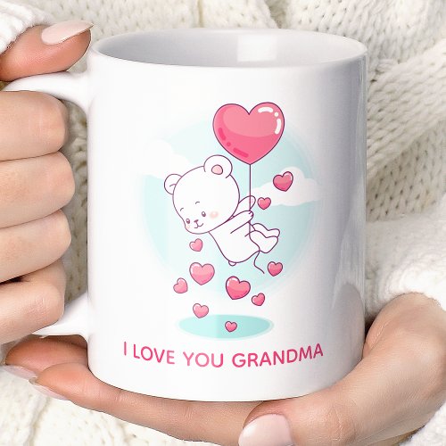 Teddy Bear Heart Balloons Personalized Valentine Coffee Mug