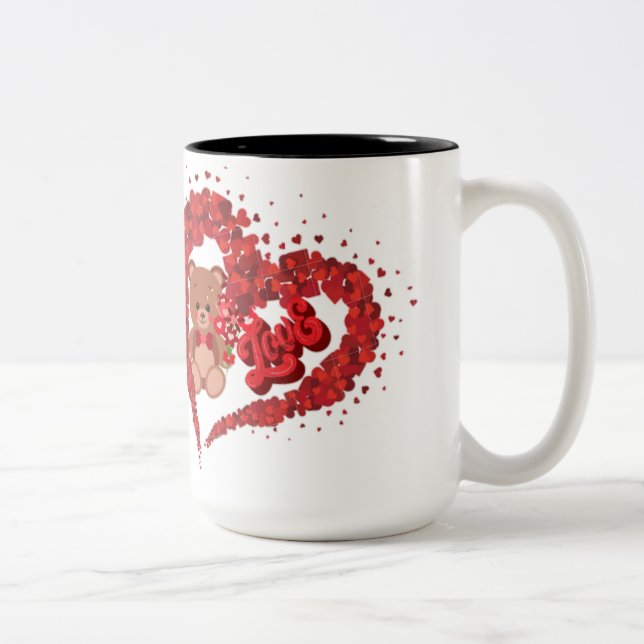 Teddy Bear Heart Mug (Right)