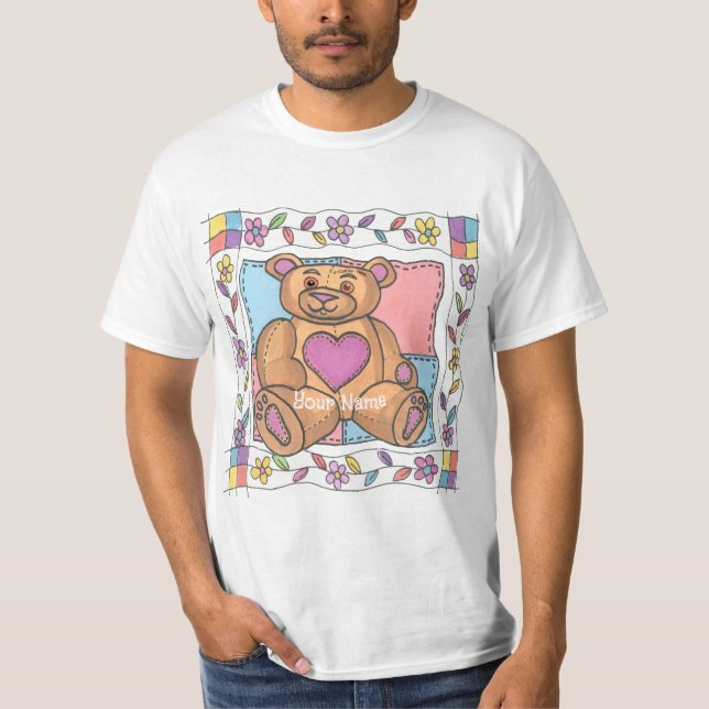 Teddy Bear Heart  T-Shirt (Front)
