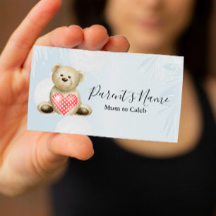 Teddy Bear & Hearts Business Card