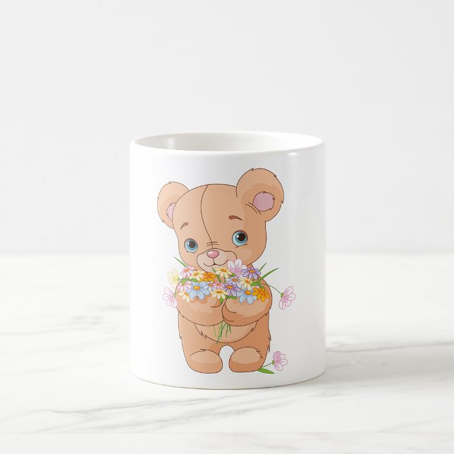 Teddy Bear Holding A Bouquet Mug (Creator Uploaded)