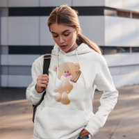 Teddy Bear Holding Chocolate Ice Cream Popsicle