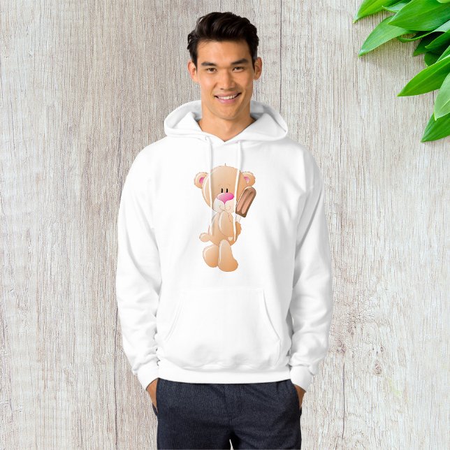 Teddy Bear Holding Chocolate Ice Cream Popsicle Hoodie (Creator Uploaded)
