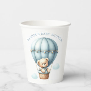 Teddy Bear Hot Air Balloon Baby Shower Paper Cups