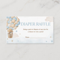 Teddy Bear Hot Air Balloon Diaper Raffle