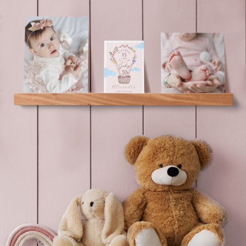 Teddy Bear Hot Air Balloon Photo  Birth Stats Picture Ledge