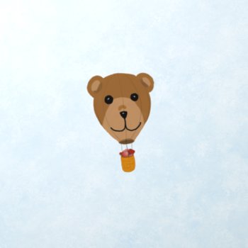 Teddy Bear Hot Air Balloon  Wall Decal by sfcount at Zazzle
