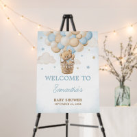 Teddy Bear Hot Air Balloon Welcome Sign
