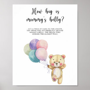 Teddy bear - how big is mommy's belly game poster