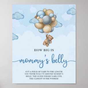 Teddy bear How big is Mommy's belly game sign