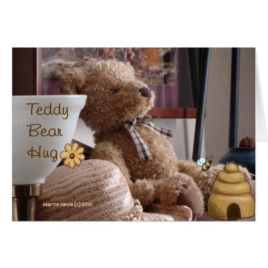Teddy Bear Hug (1) Card (Front Horizontal)