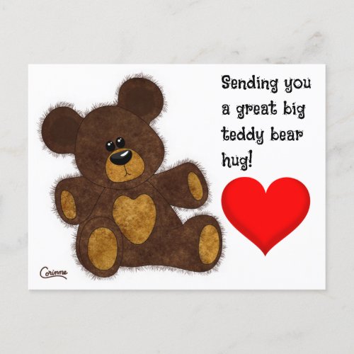 Teddy Bear Hug _ Postcard