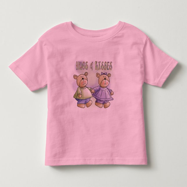 Teddy Bear Hugs and Kisses Tshirts and Gifts (Front)