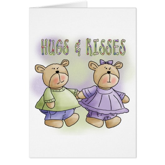 Teddy Bear Hugs and Kisses Tshirts and Gifts (Front)