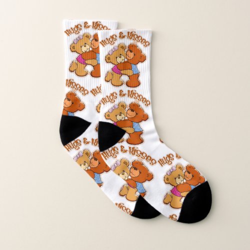 Teddy Bear Hugs  Kisses Socks