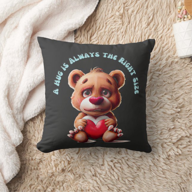Teddy Bear Hugs  Throw Pillow (Blanket)