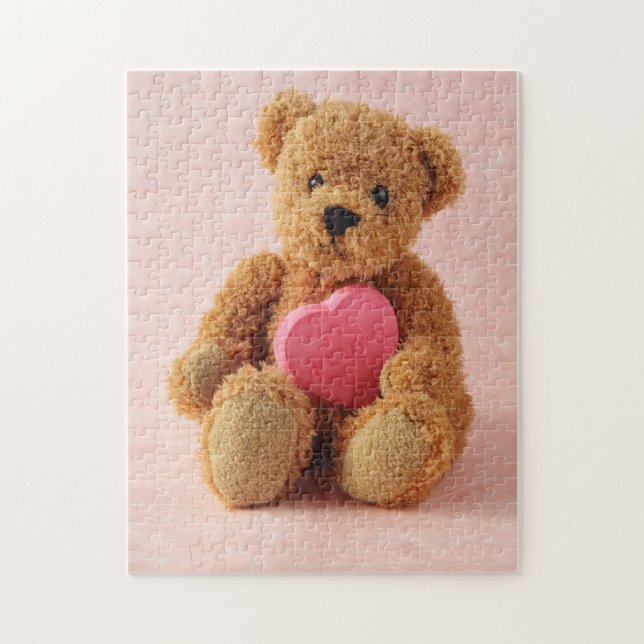 teddy bear I luv u puzzle (Vertical)