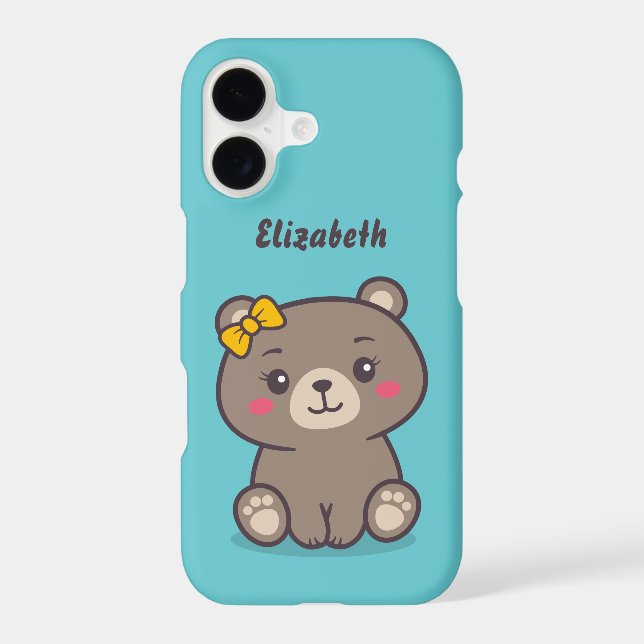 Teddy Bear Illustration Iphone Case (Back)