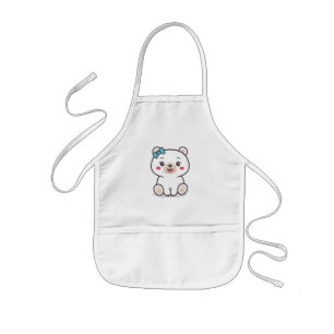 Teddy Bear Illustration Kids' Apron