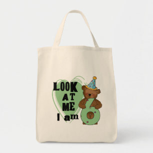 Teddy Bear I'm 6 Birthday T-shirts and Gifts Tote Bag