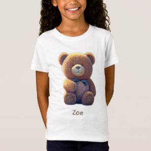 Teddy bear in a meadow, cute kids T-Shirt