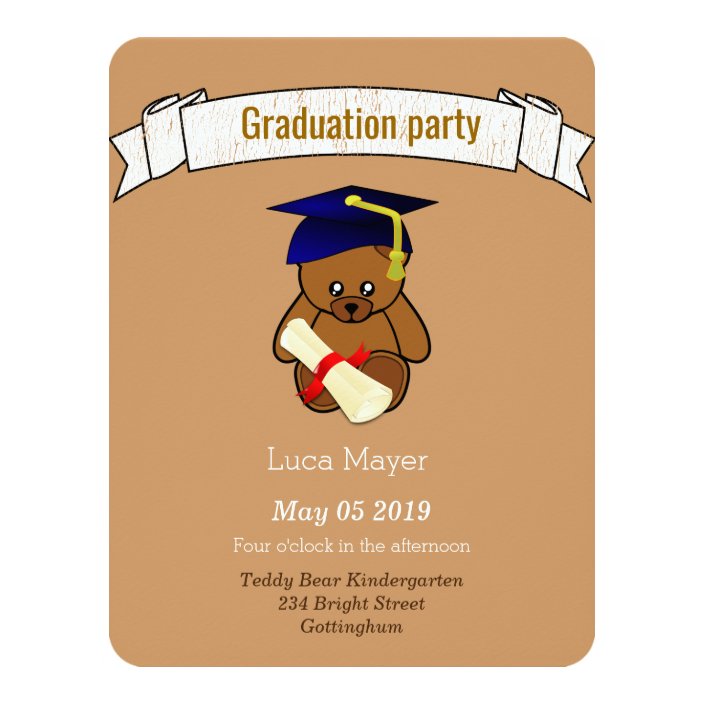 teddy bear graduation cap