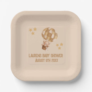 Teddy Bear in Hot Air Balloon Paper Plates