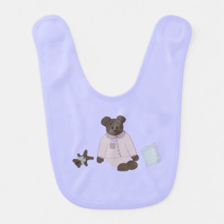 Teddy Bear in Pajamas Baby Bib