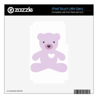 Teddy Bear in Purple iPod Touch 4G Skin