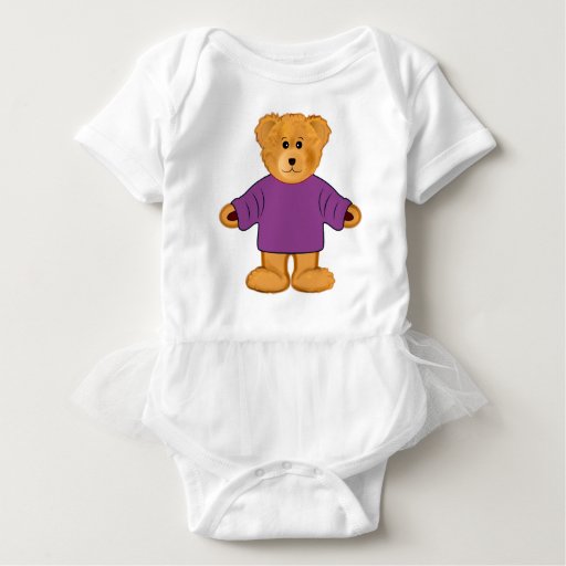 Teddy Bear in Purple Sweater T-shirt | Zazzle