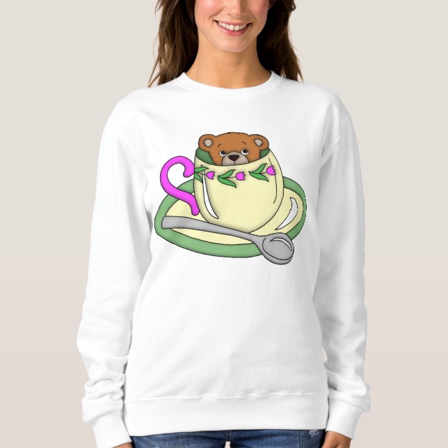 Teddy Bear in Tea Cup Sweatshirt (Front)