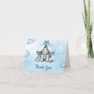 Teddy Bear In Tent Thank You Card