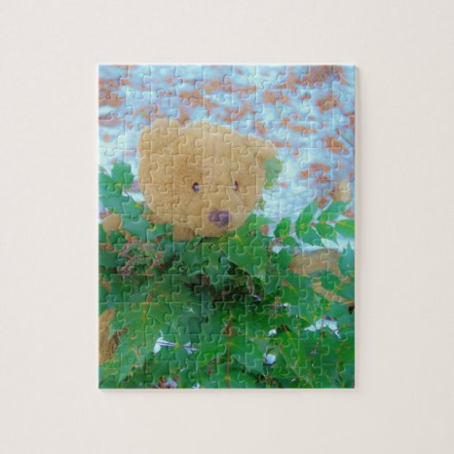Teddy Bear in the Holly blue sky Jigsaw Puzzle