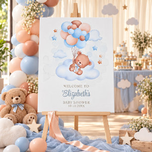 Teddy Bear in the Sky Baby Shower Foam Board
