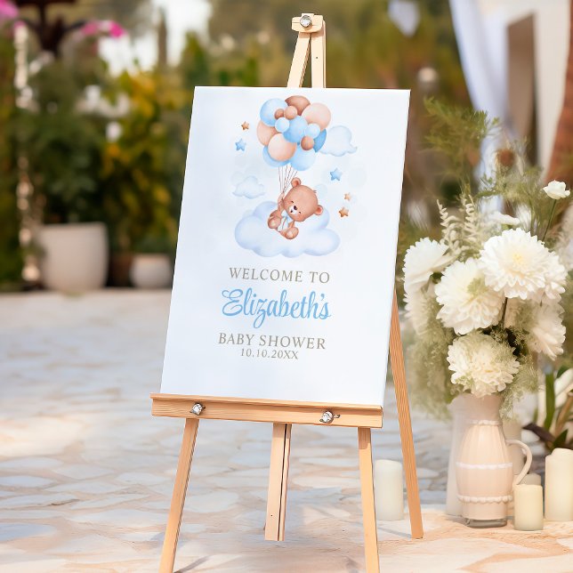 Teddy Bear in the Sky Baby Shower  Foam Board (Teddy Bear in the Sky Baby Shower Foam Board)