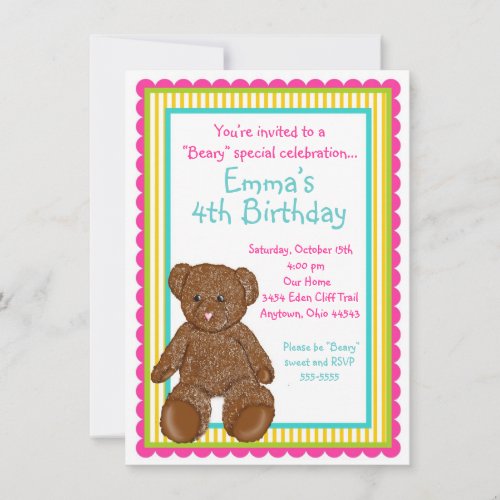 Teddy Bear Invitations