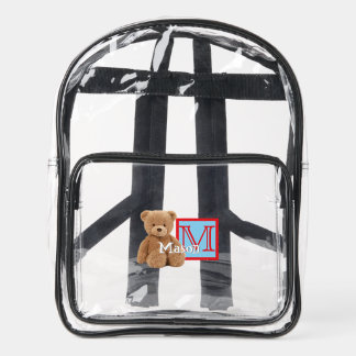 Teddy Bear Kid's Clear Stadium Bag